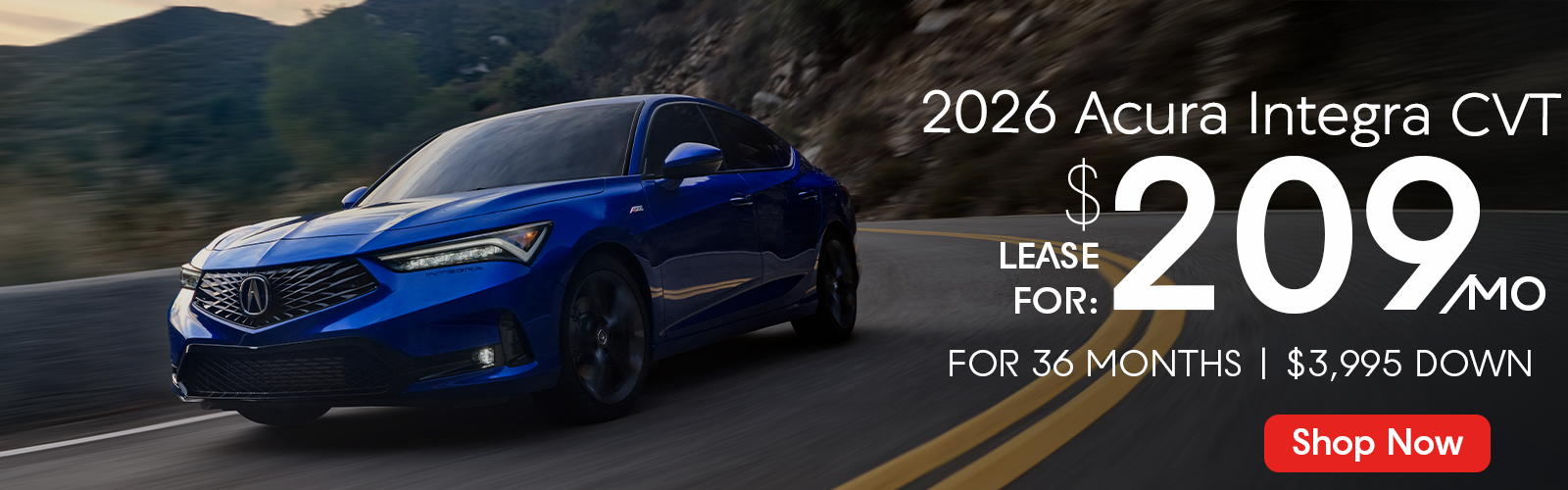 Shop Lease on the new Integra 